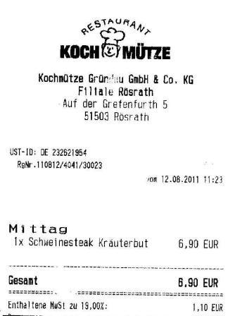 sgte Hffner Kochmtze Restaurant